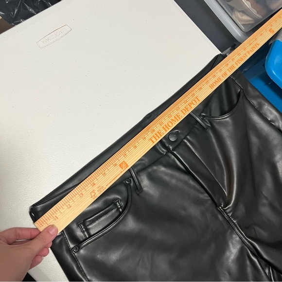 NYDJ Sculpt-Her Faux Leather Marilyn Straight Pants Black Plus Size 18 W Wide I2 - Picture 11 of 11